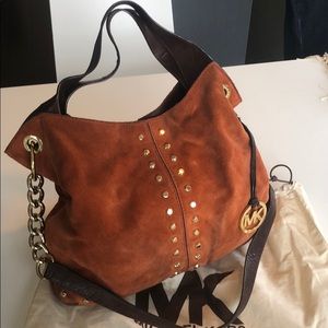 Michael Kors suede hobo.